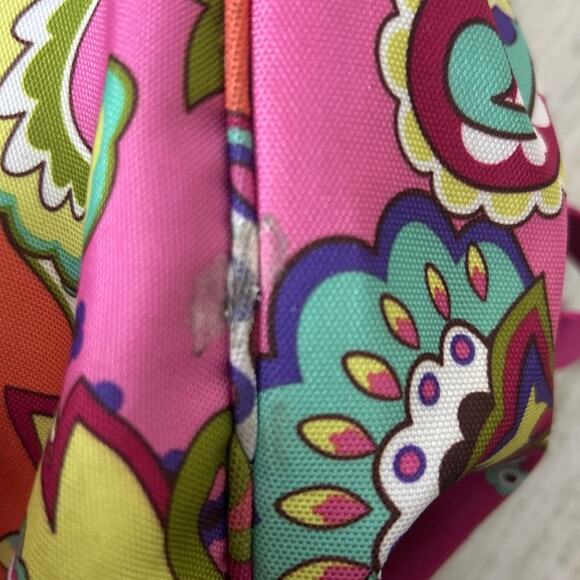 Vera Bradley Lighten Up Large pink Backpack Pink Swirls Pattern paisley boho - Picture 8 of 8